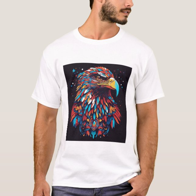 Psychedelic Eagle Gaze T-Shirt (Front)