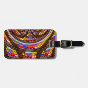 Psychedelic Easter Kaleidoscope Art Print Luggage Tag