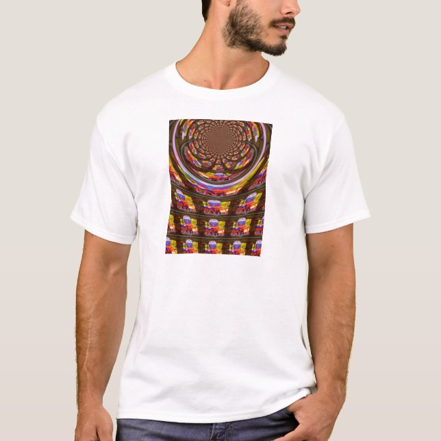Psychedelic Easter Kaleidoscope Art Print T-Shirt (Front)