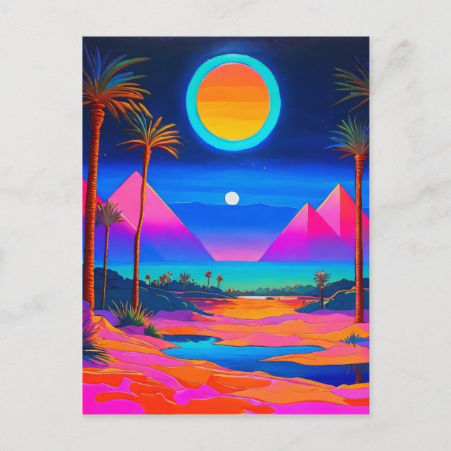 Psychedelic Egypt  Postcard (Front)