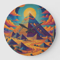 Psychedelic Egyptian Pyramid Landscape Art