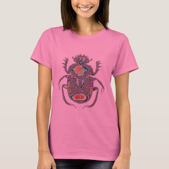 Psychedelic Egyptian scarab beetle T-Shirt (Front)