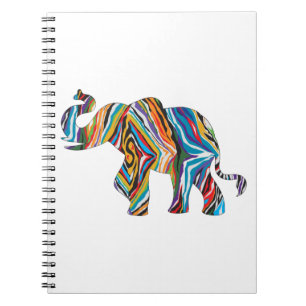 psychedelic elephant notebook
