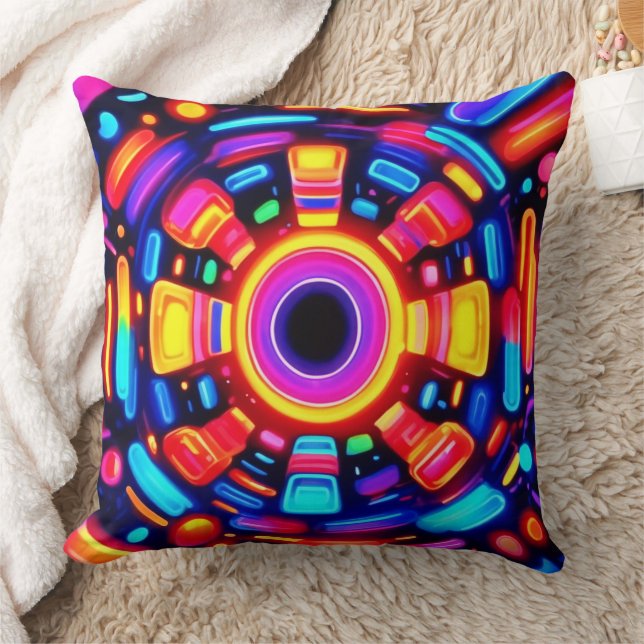 Psychedelic Energy Burst Cushion (Blanket)