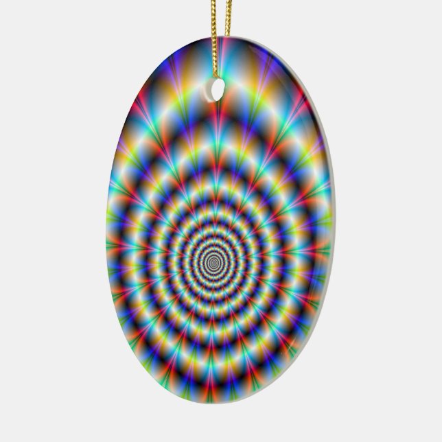 Psychedelic Eye Ceramic Tree Decoration (Left)