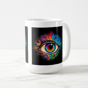 Psychedelic Eye Classic Mug, 15 oz Coffee Mug