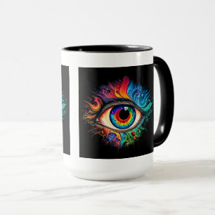 Psychedelic Eye Combo Mug, 15 oz Mug