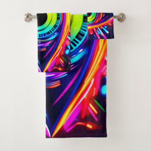 Psychedelic Eye of the Universe Art Bath Towel Set
