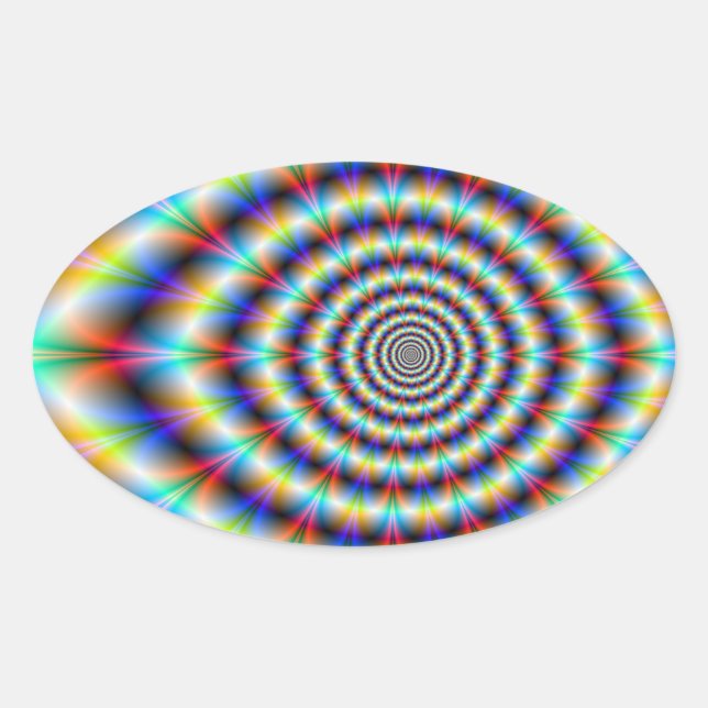 Psychedelic Eye Oval Sticker (Front)