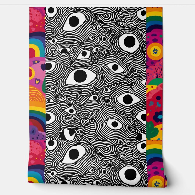 Psychedelic Eye Pattern Wallpaper - Trippy Optical (Unrolling)