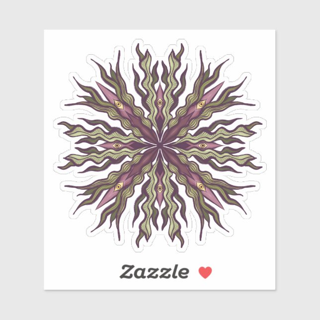 Psychedelic Eye Plant - Surreal Botanical Mandala (Sheet)