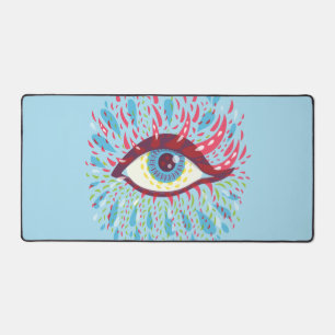 Psychedelic Eye Weird Trippy Desk Mat