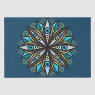 Psychedelic Eyes Double Iris Flower Mandala Horror Tissue Paper