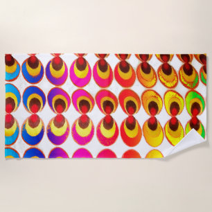 Psychedelic fabric beach towel
