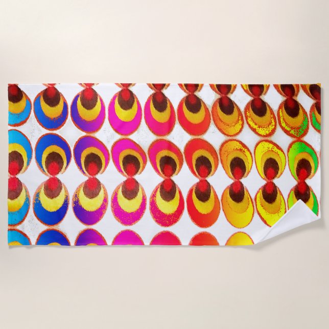 Psychedelic fabric beach towel (Front)