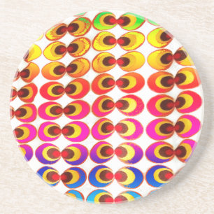 Psychedelic fabric coaster