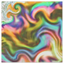 psychedelic fabric-rainbow neon geometric swirls