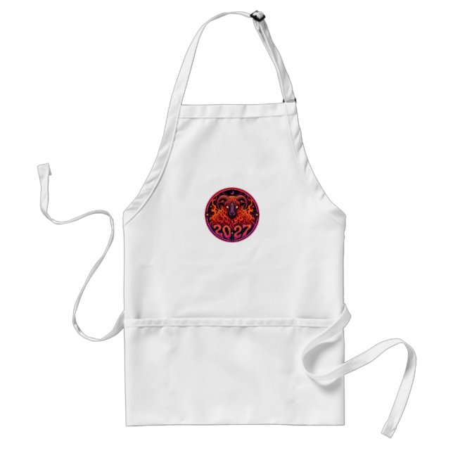 Psychedelic Fire Ram Aries  Standard Apron (Front)