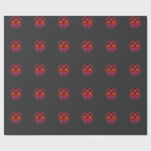 Psychedelic Fire Ram Aries Wrapping Paper