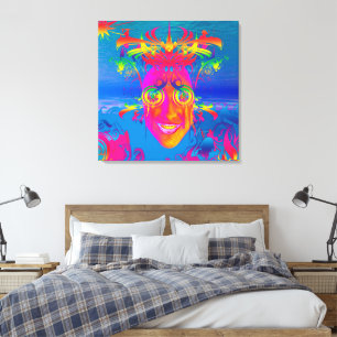 Psychedelic Fish Canvas Print