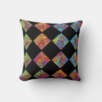 Psychedelic Floral Diamonds Colourful Abstract