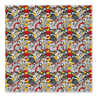 Psychedelic Floral Frenzy: A Vibrant Pattern