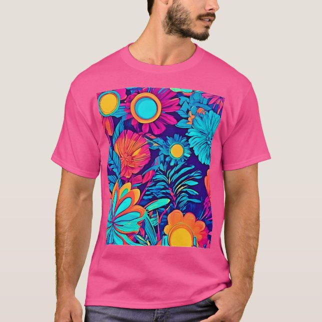 Psychedelic Floral Tapestry T-Shirt (Front)