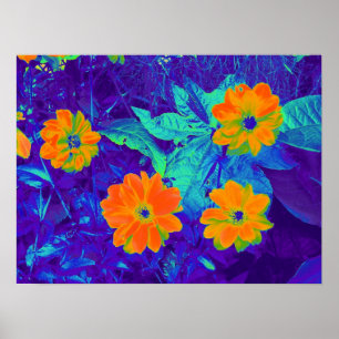 Psychedelic Flower Bed 02 Poster