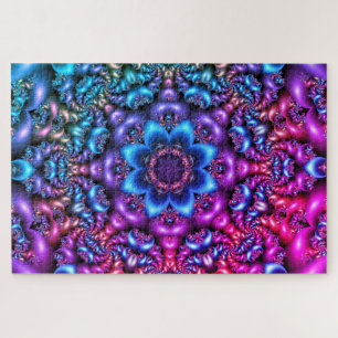 psychedelic flower mandala puzzle