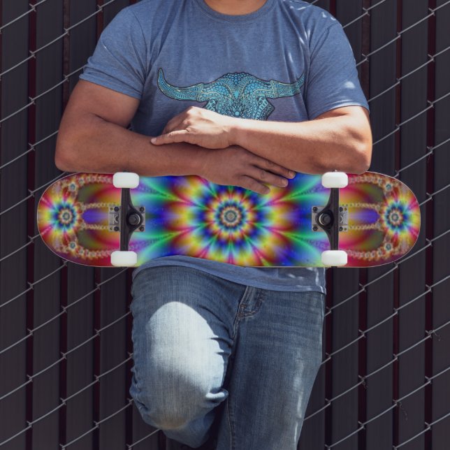Psychedelic Flower Power Skateboard (Outdoor 3)