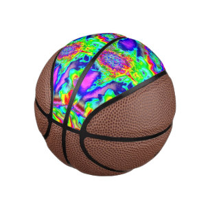 psychedelic flowers 1 mini basketball