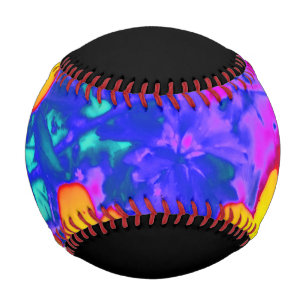 psychedelic flowers 4 baseball
