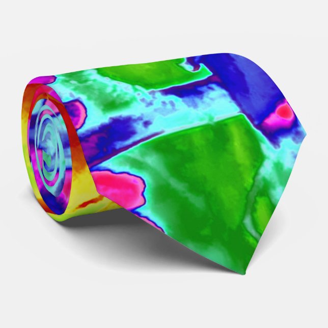 psychedelic flowers 5 tie (Rolled)