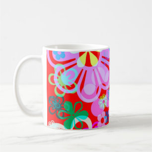 PSYCHEDELIC FLOWERS COFFEE MUGS - LIBERTY DOG STOR