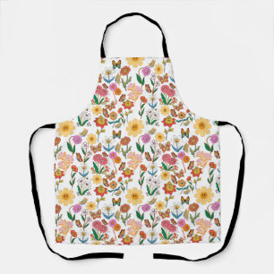 Psychedelic Flowers Pattern Apron