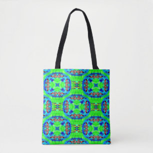Psychedelic flowers....... tote bag