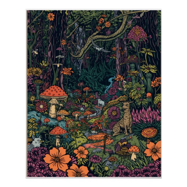 Psychedelic forest poster (Front)