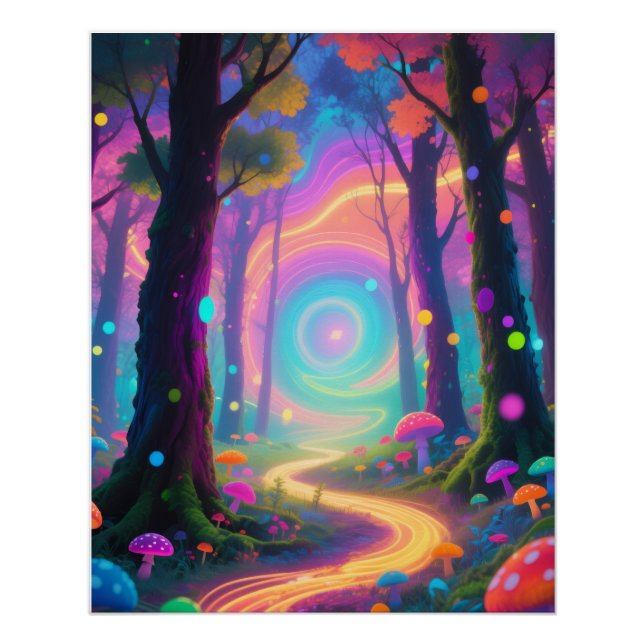 Psychedelic forest poster (Front)