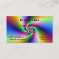 Psychedelic Four Wind Spiral Business Card
