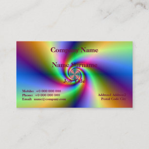 Psychedelic Four Wind Spiral Business Card