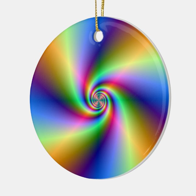 Psychedelic Four Wind Spiral Ornament (Left)