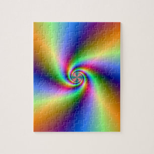 Psychedelic Four Wind Spiral  Puzzle