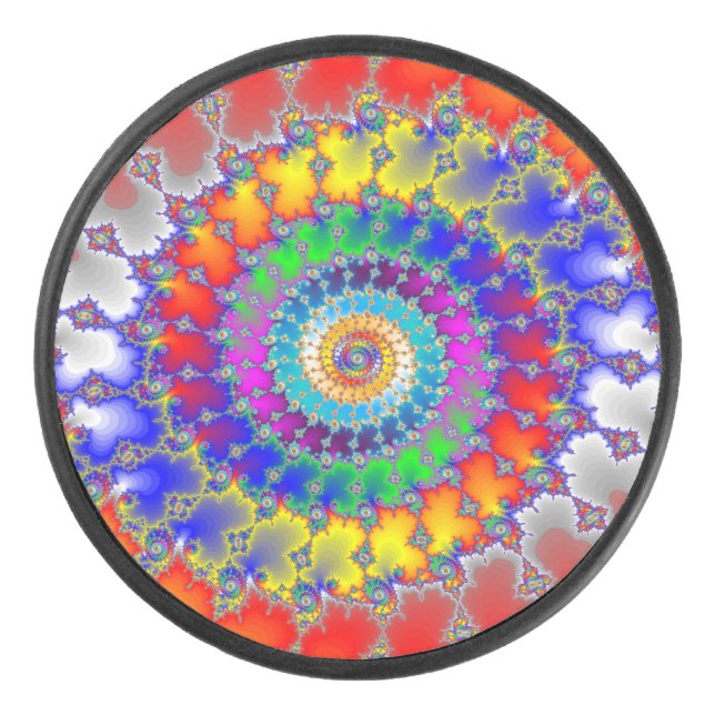 Psychedelic Fractal Hockey Puck (Front)