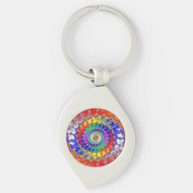 Psychedelic Fractal Key Ring (Front)