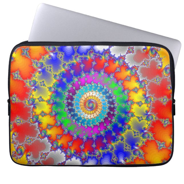 Psychedelic Fractal Laptop Sleeve (Front)