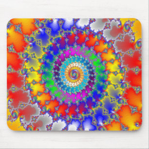 Psychedelic Fractal Mouse Pad