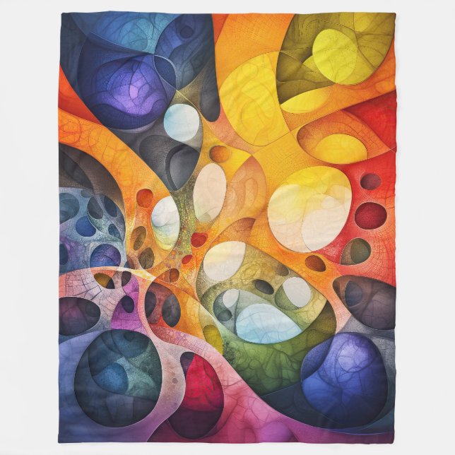 Psychedelic Fractal Pattern  Fleece Blanket (Front)