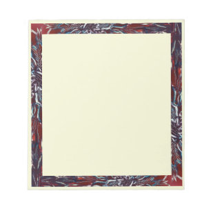 Psychedelic Funky Flower Border Notepad