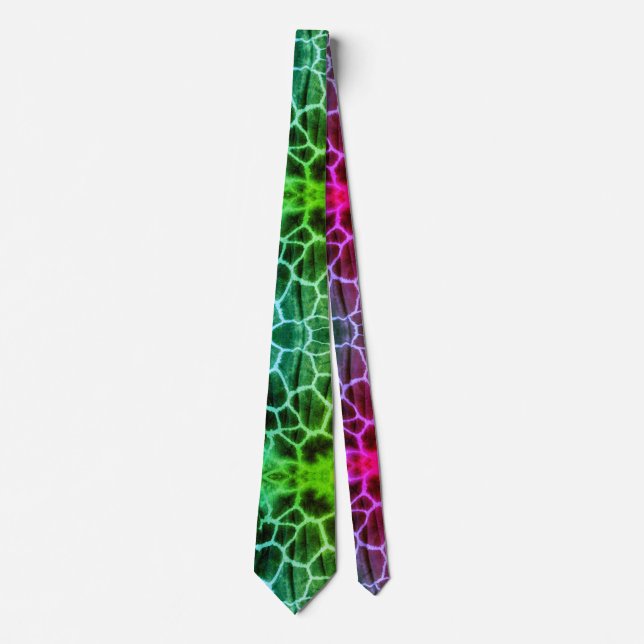 Psychedelic Giraffe Wild Animal Print Neck Tie (Front)