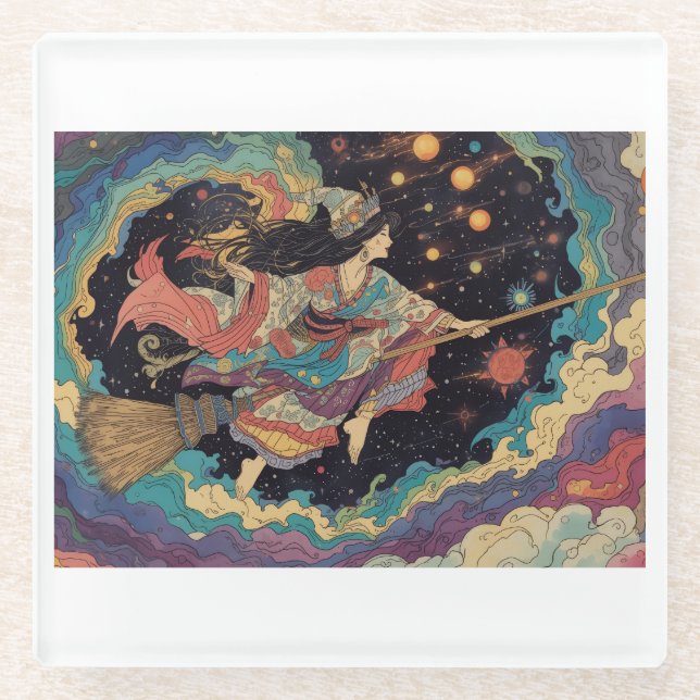 Psychedelic glass coaster (Front)